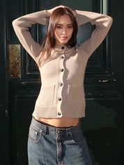 Winona Cinched Waist Cardigan in Wheat