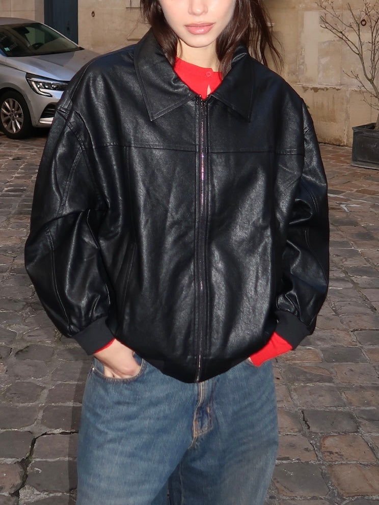 Pheonix Bomber Jacket in Black