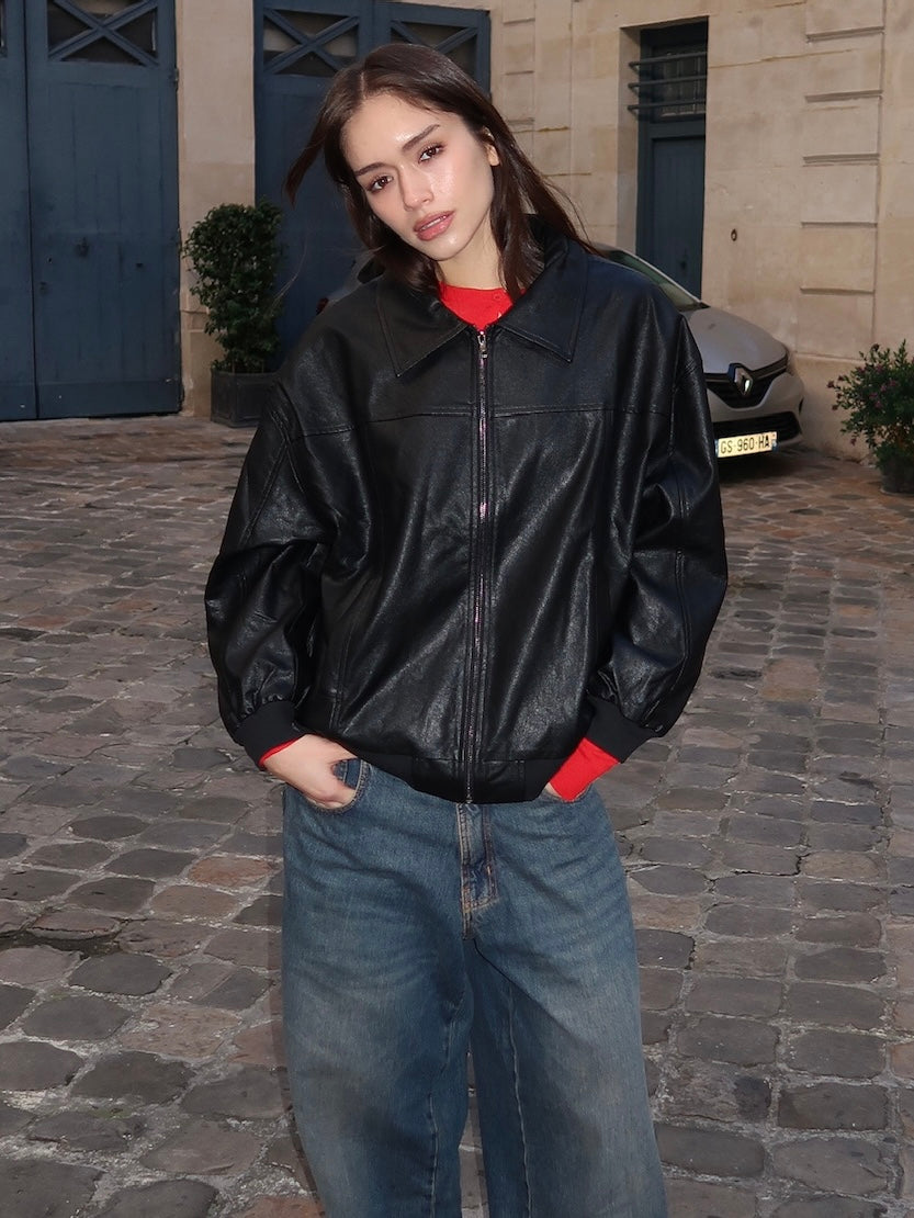 Pheonix Bomber Jacket in Black