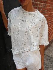 Soba Poncho in White