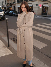 Lucine Long Cardigan in Oat