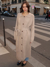 Lucine Long Cardigan in Oat