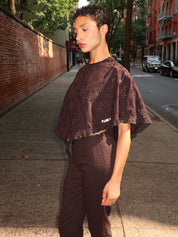 Soba Poncho in Black