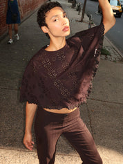 Soba Poncho in Black