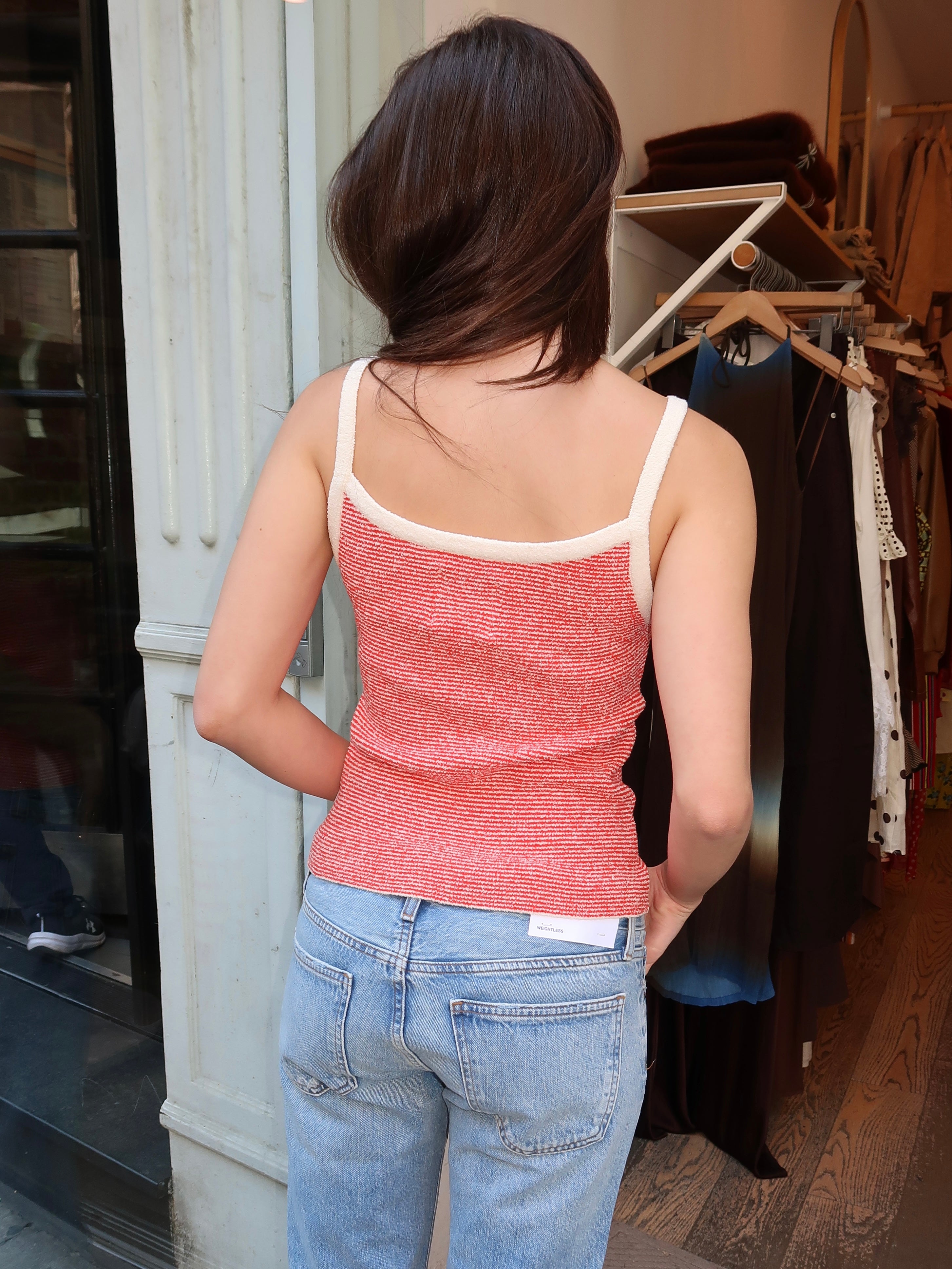 Lily Sweater Cami in Red Stripe – Isalis