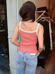 Lily Sweater Cami in Red Stripe