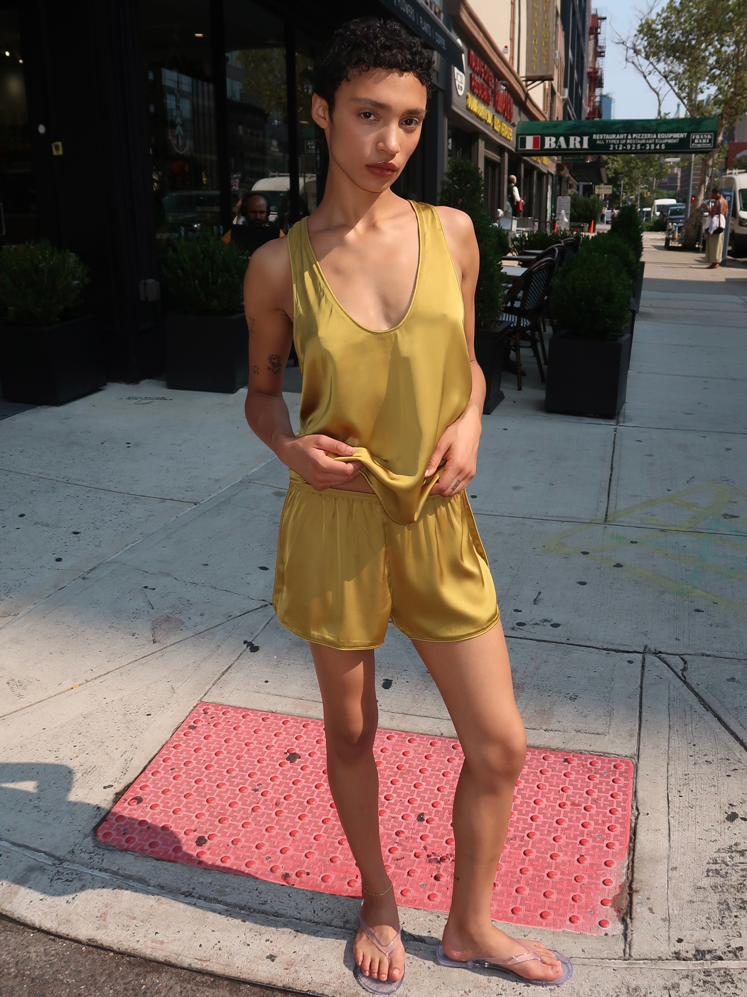 Paul Silky Shorts in Chartreuse