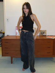 90s Trouser Jean in Black