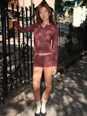 Dumas Knit Shorts in Soft Berry