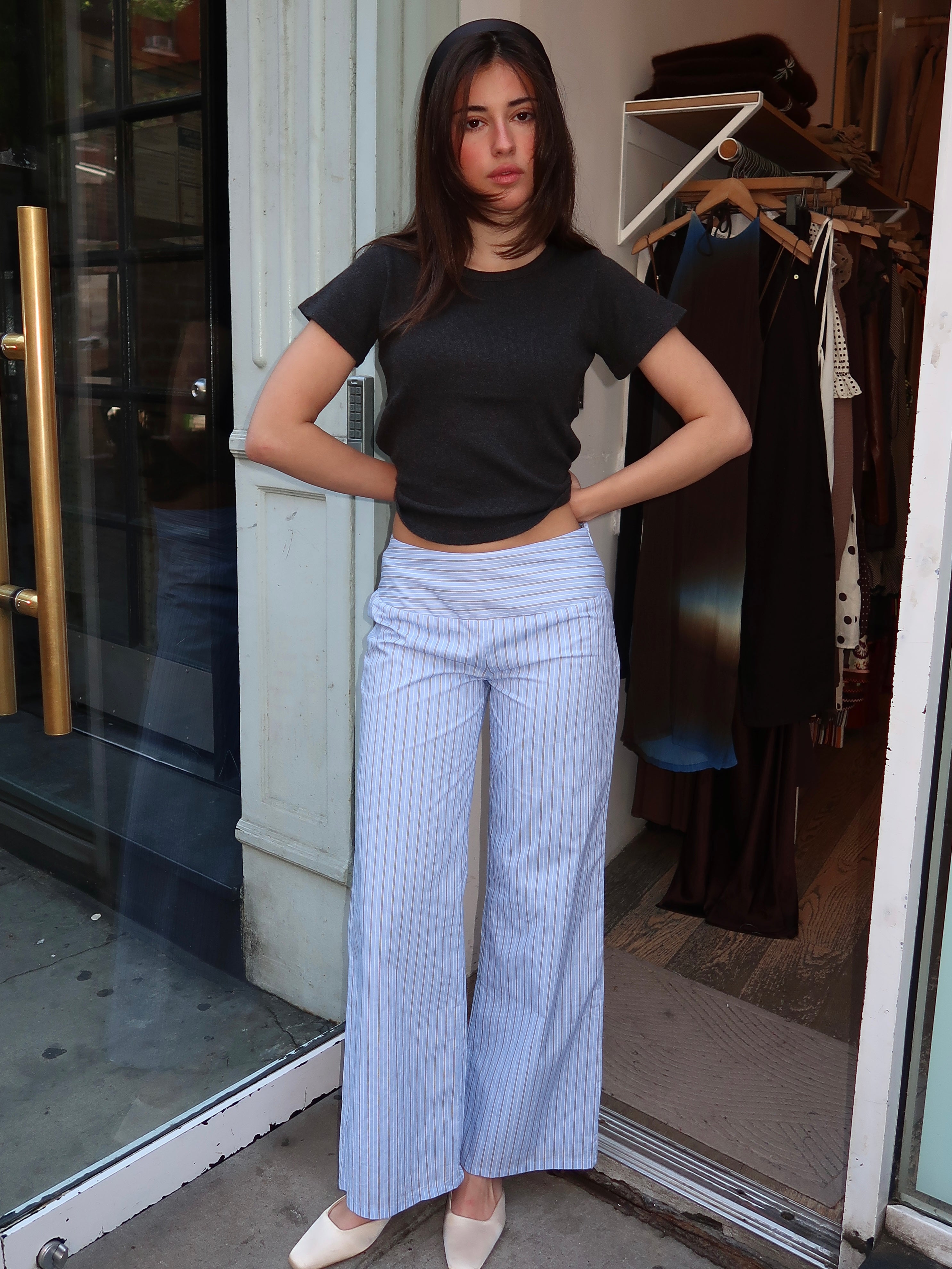 Estelle Pants in Blue Stripe