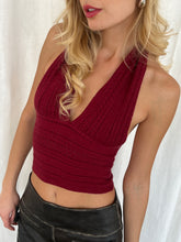 Load image into Gallery viewer, Maui Knit Halter Top in Red
