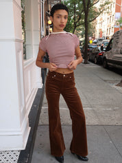 Kimberly 70's Flare in Corduroy Manuka