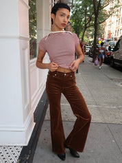 Kimberly 70's Flare in Corduroy Manuka