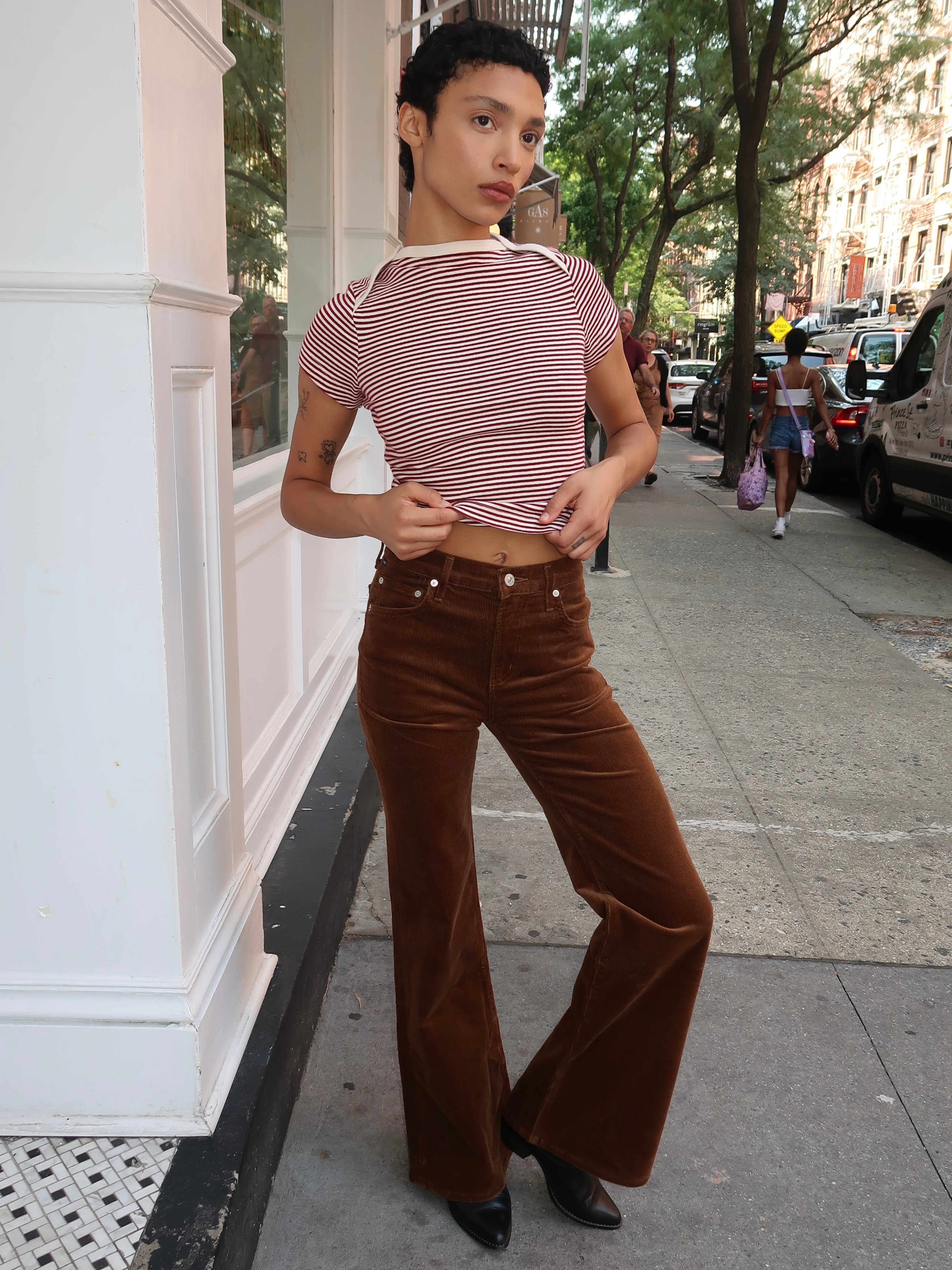 Kimberly 70's Flare in Corduroy Manuka