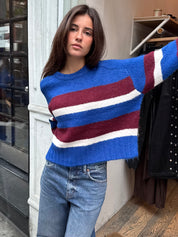 Adina Everyday Sweater in Azure Claret