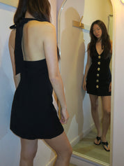 Irida Vest Dress in Noir