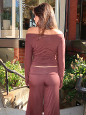 Kheang Asym Long Sleeve in Brown