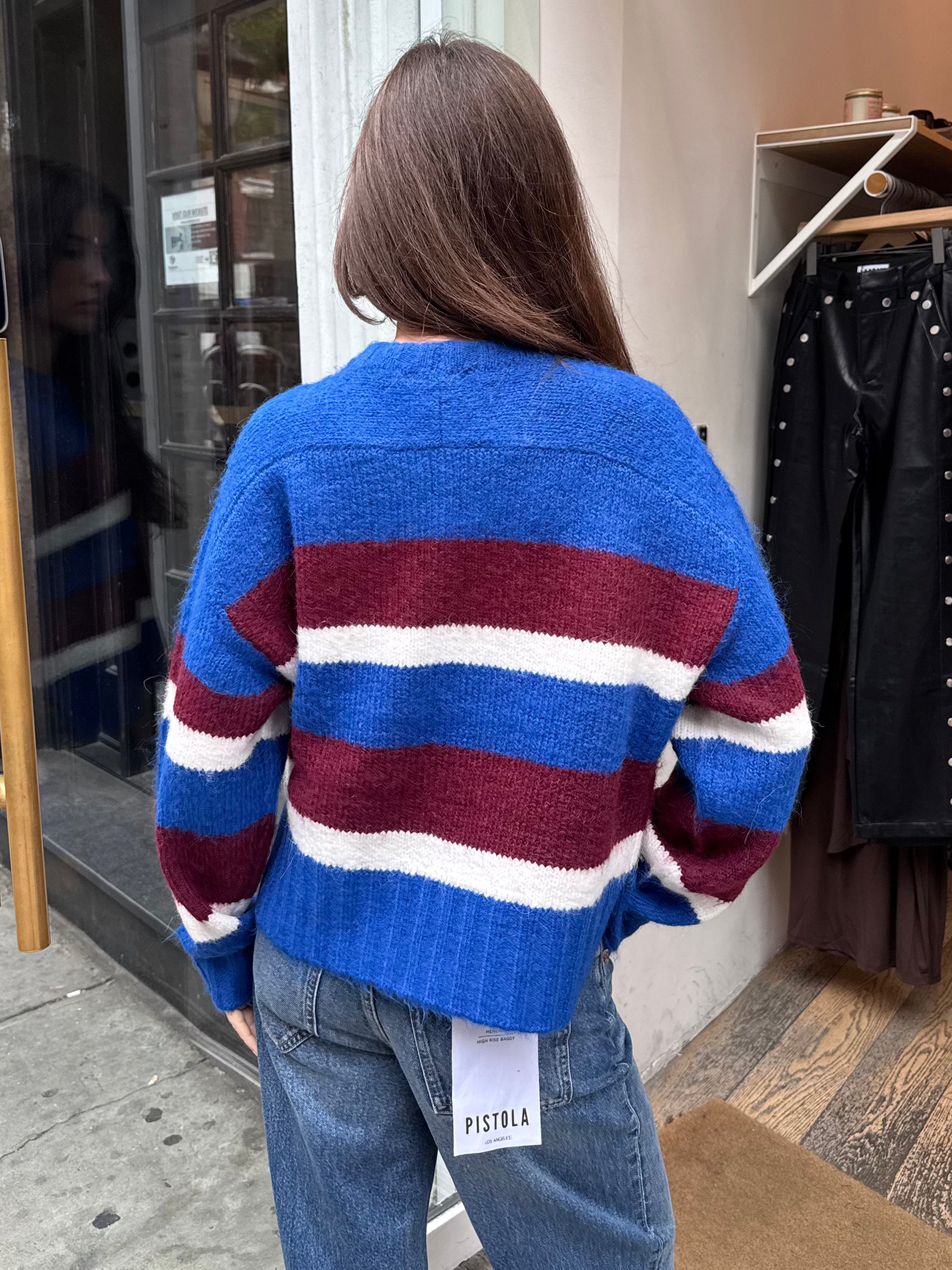 Adina Everyday Sweater in Azure Claret