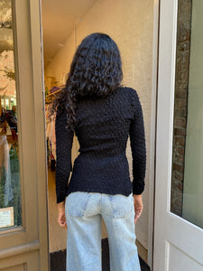 Gloria Ruched Top in Black