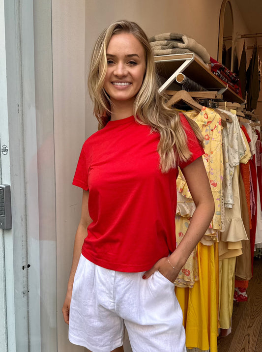 The Jersey Relaxed Tee in Tomato