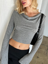 Load image into Gallery viewer, Nix Cowl Neck Top in Grey
