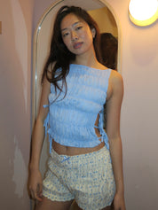 Hermosa Smocked Top in Baby Blue