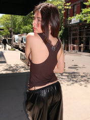 Siara Top in Dark Brown
