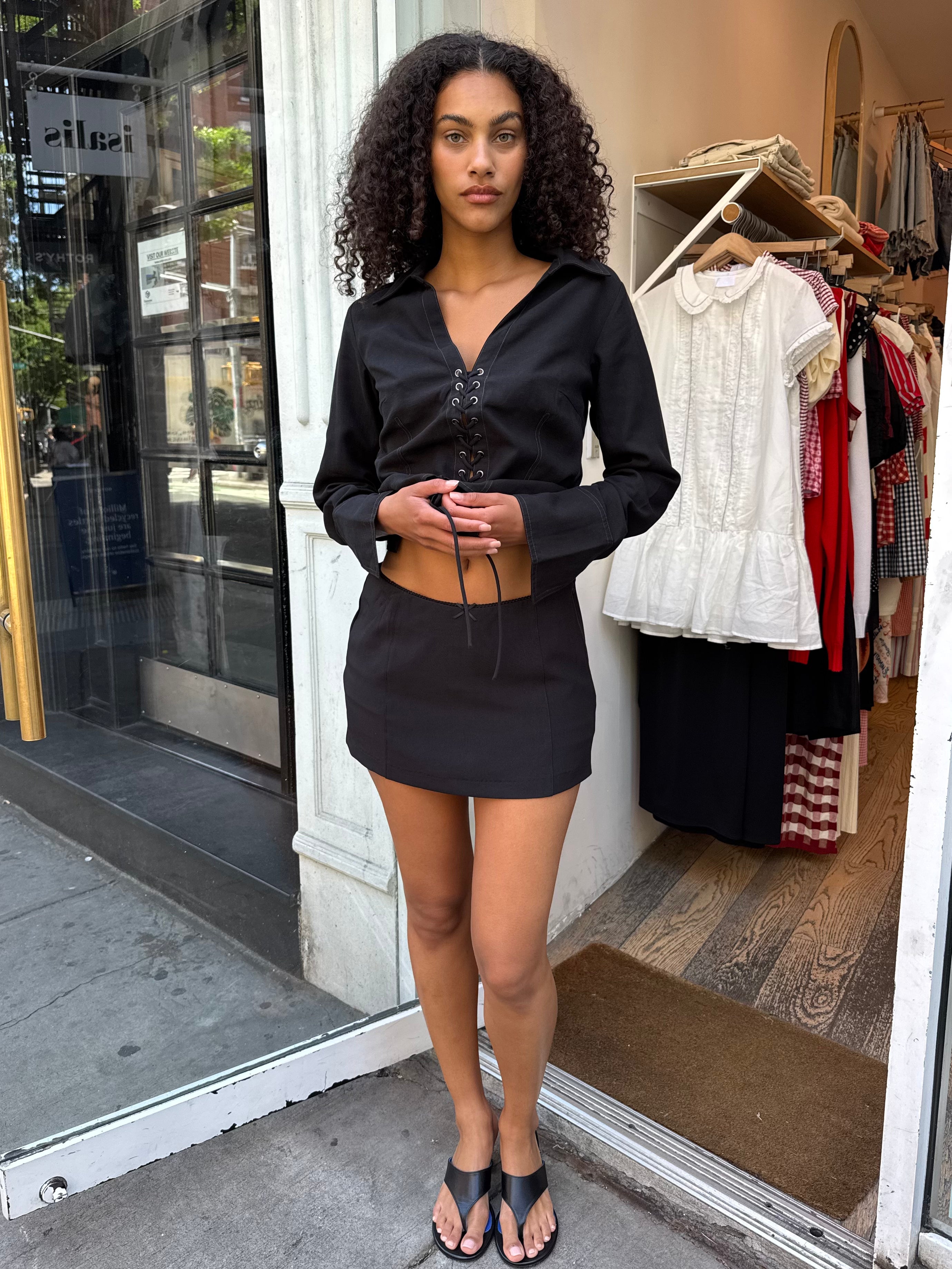 Mejia Mini Skort in Black