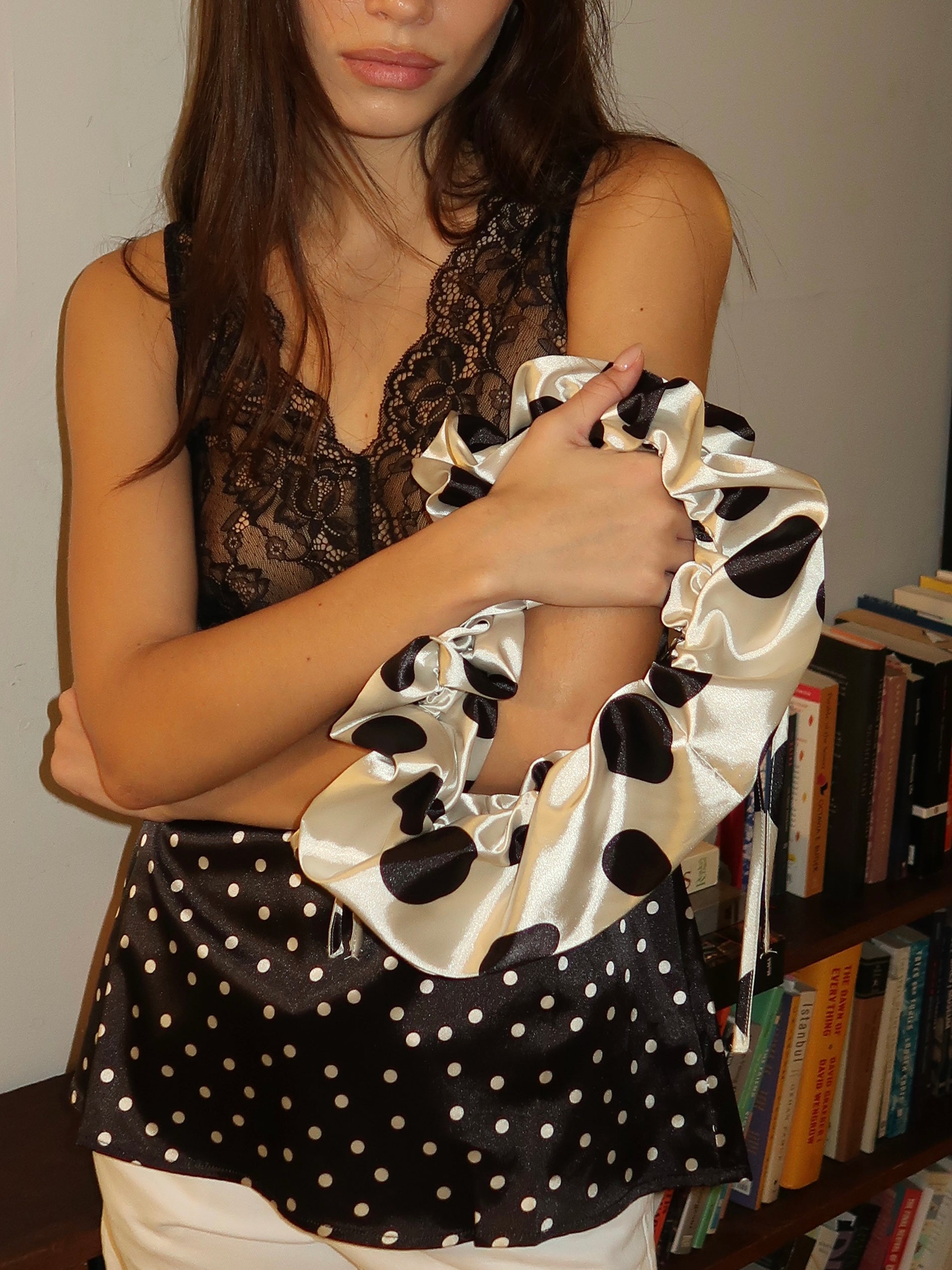 Mini Shirley Bag in Black Dots