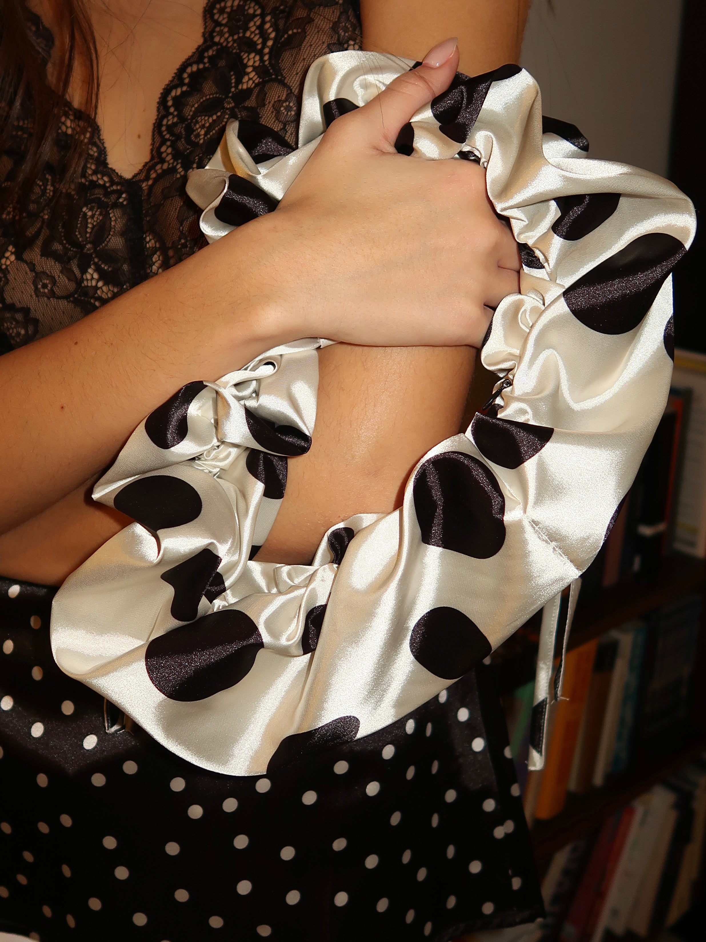 Mini Shirley Bag in Black Dots