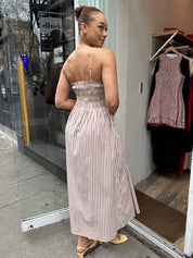 Bianca Dress in Tiramisu Stripes