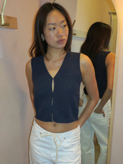 Amaya Knit Vest in Eclipse