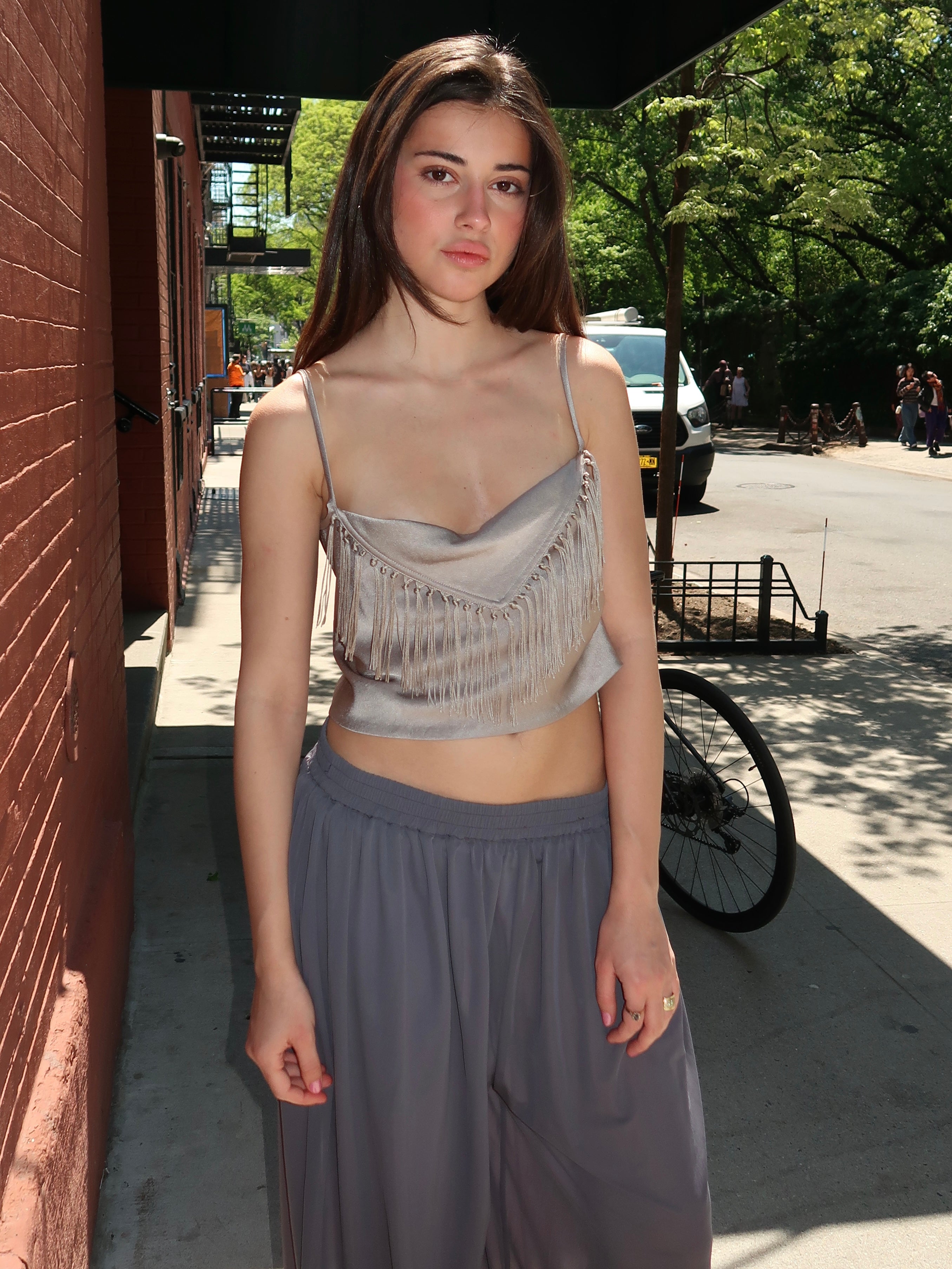 Lainey Top in Silver