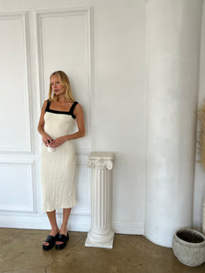 Enzo Maxi Dress in Black & Cream