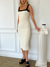 Load image into Gallery viewer, Enzo Maxi Dress in Black &amp; Cream
