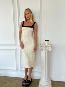 Enzo Maxi Dress in Black & Cream