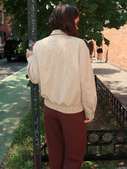Connie Bomber Jacket in Beige