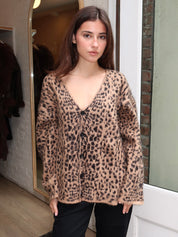 Reba Cardigan in Leopard Print