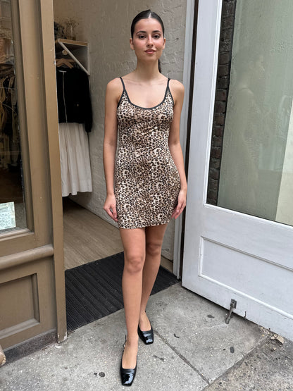 Kitty Mini Dress in Leopard