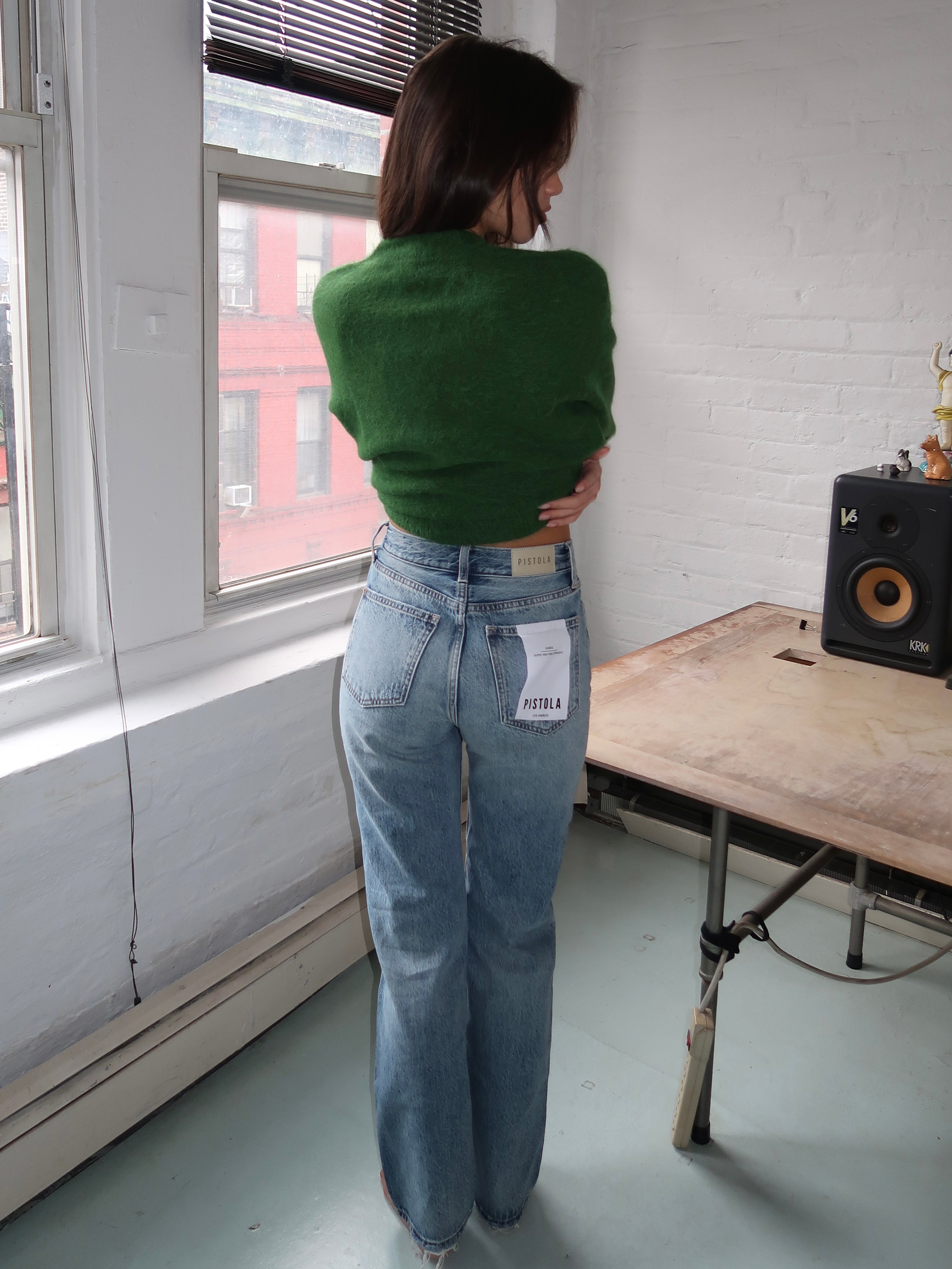 Cassie Super High Rise Straight in Serpentine Vintage