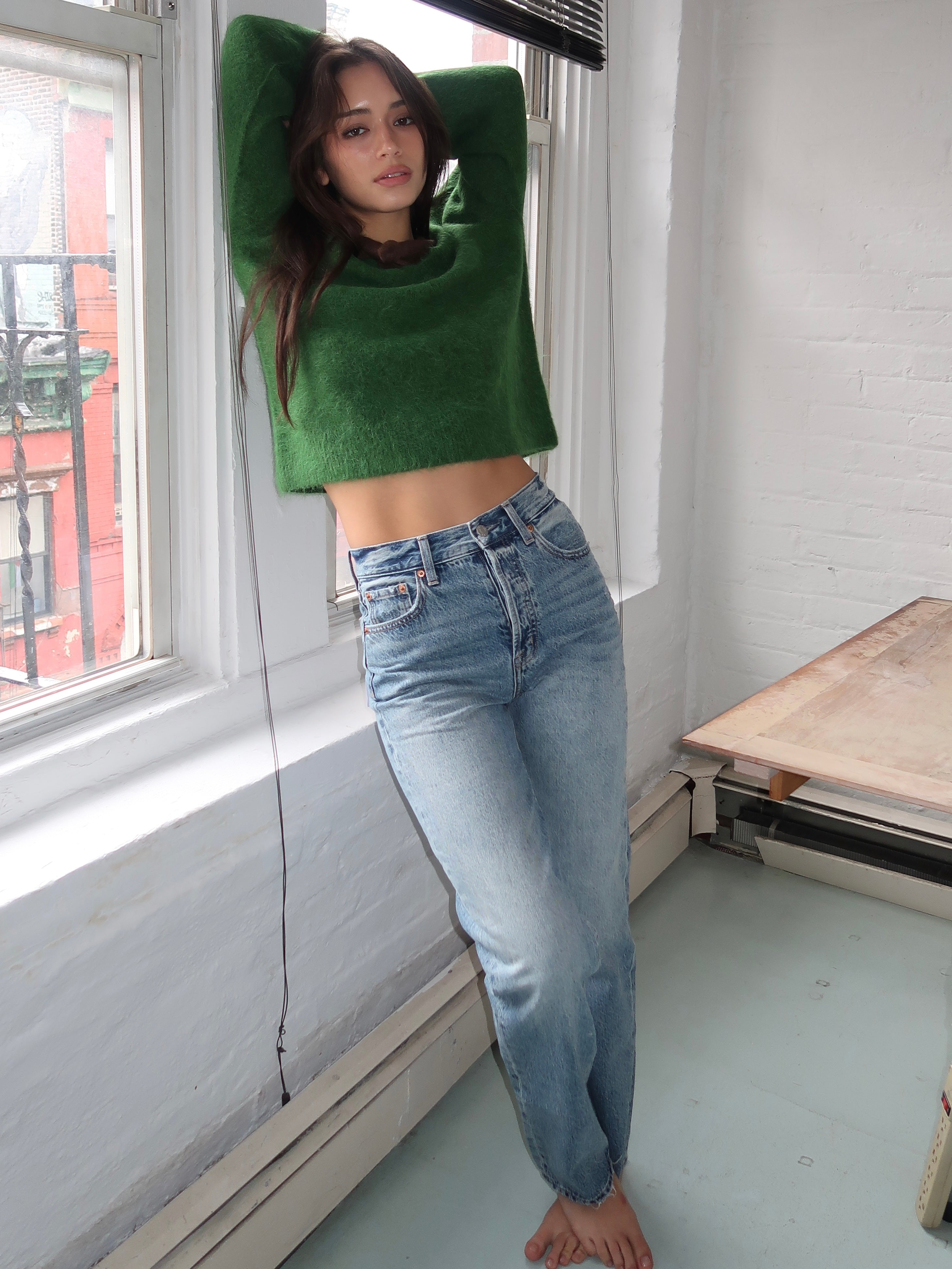 Cassie Super High Rise Straight in Serpentine Vintage