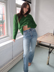 Cassie Super High Rise Straight in Serpentine Vintage