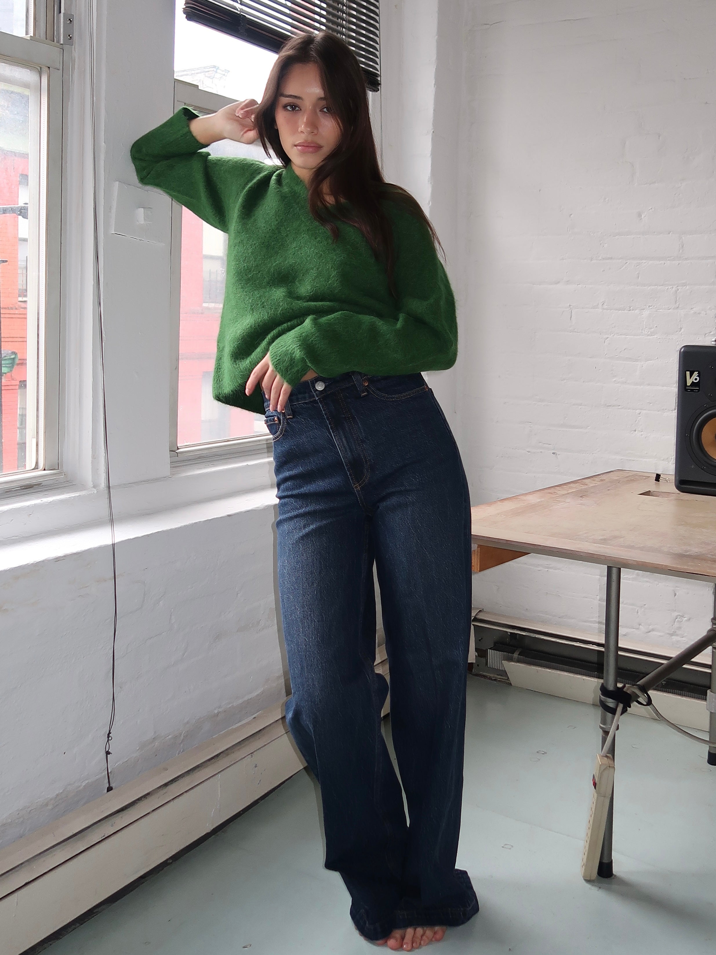 Lana High Rise Wide Leg Denim in Elevation