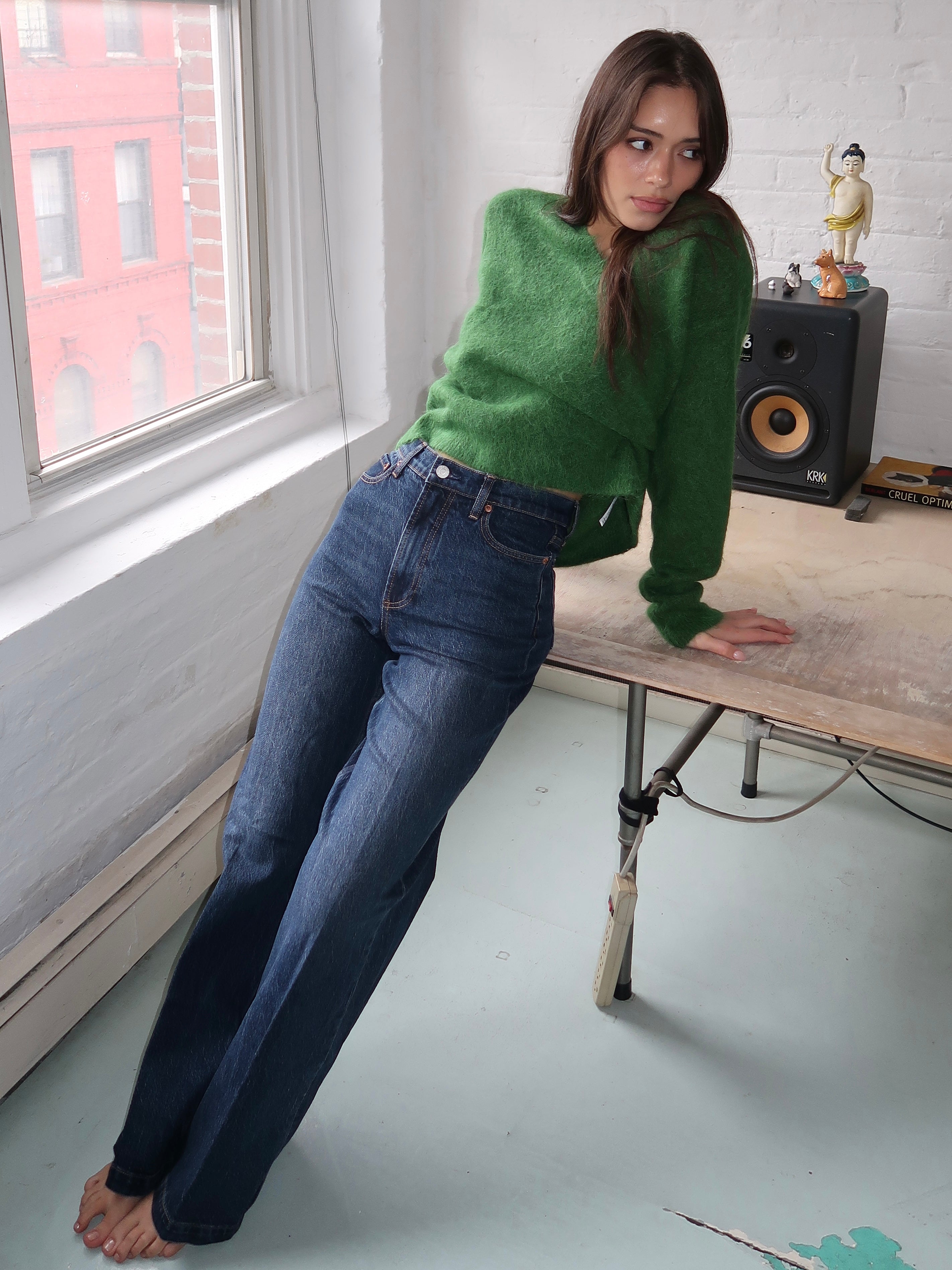 Lana High Rise Wide Leg Denim in Elevation