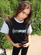 Cruz Unisex T-Shirt in Black/Ice Water