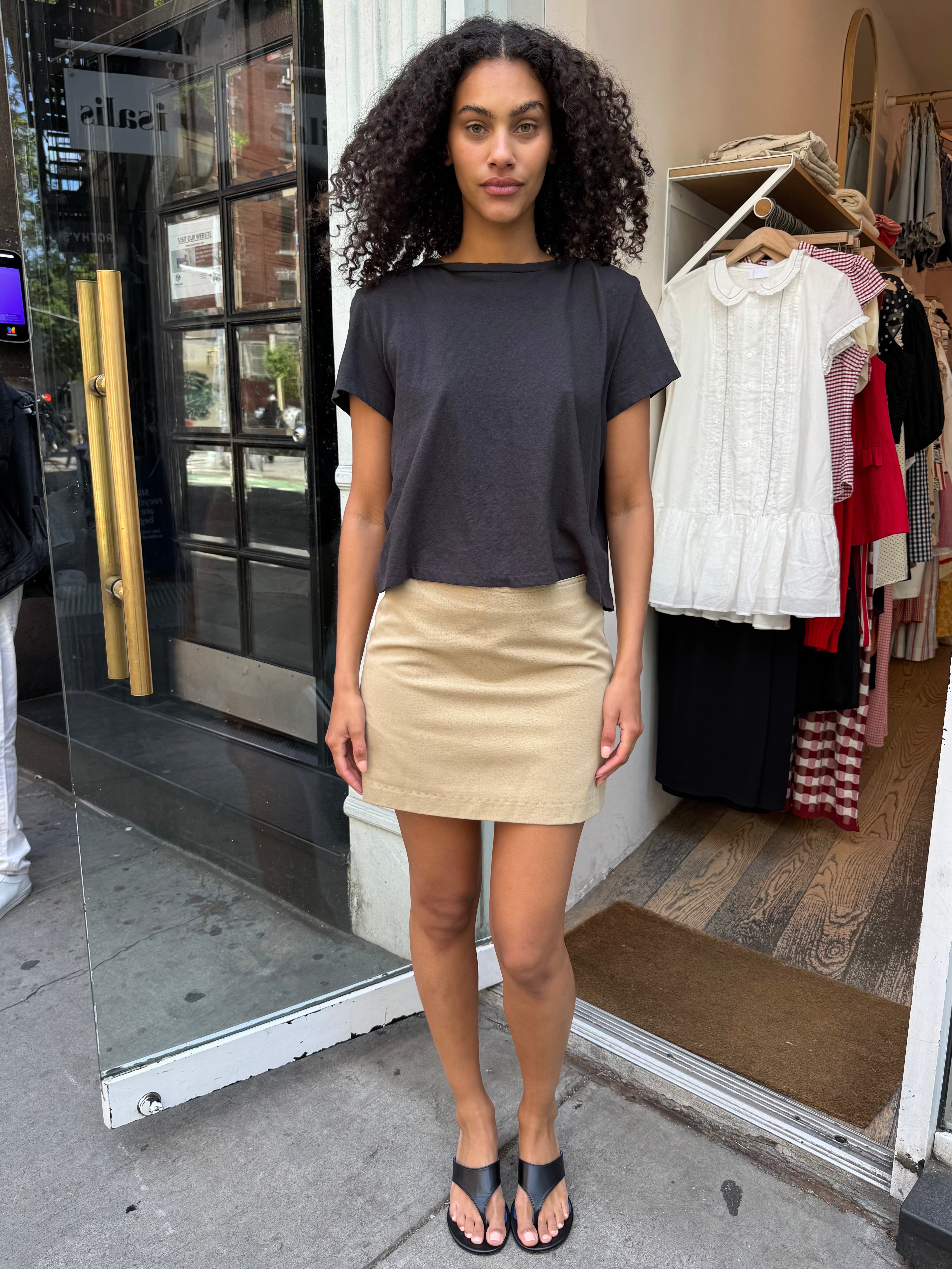 Amal Twill Mini Skirt in Heirloom