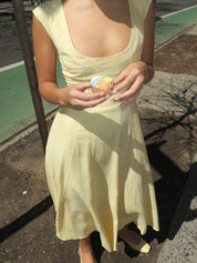 Leila Dress in Honey Butter