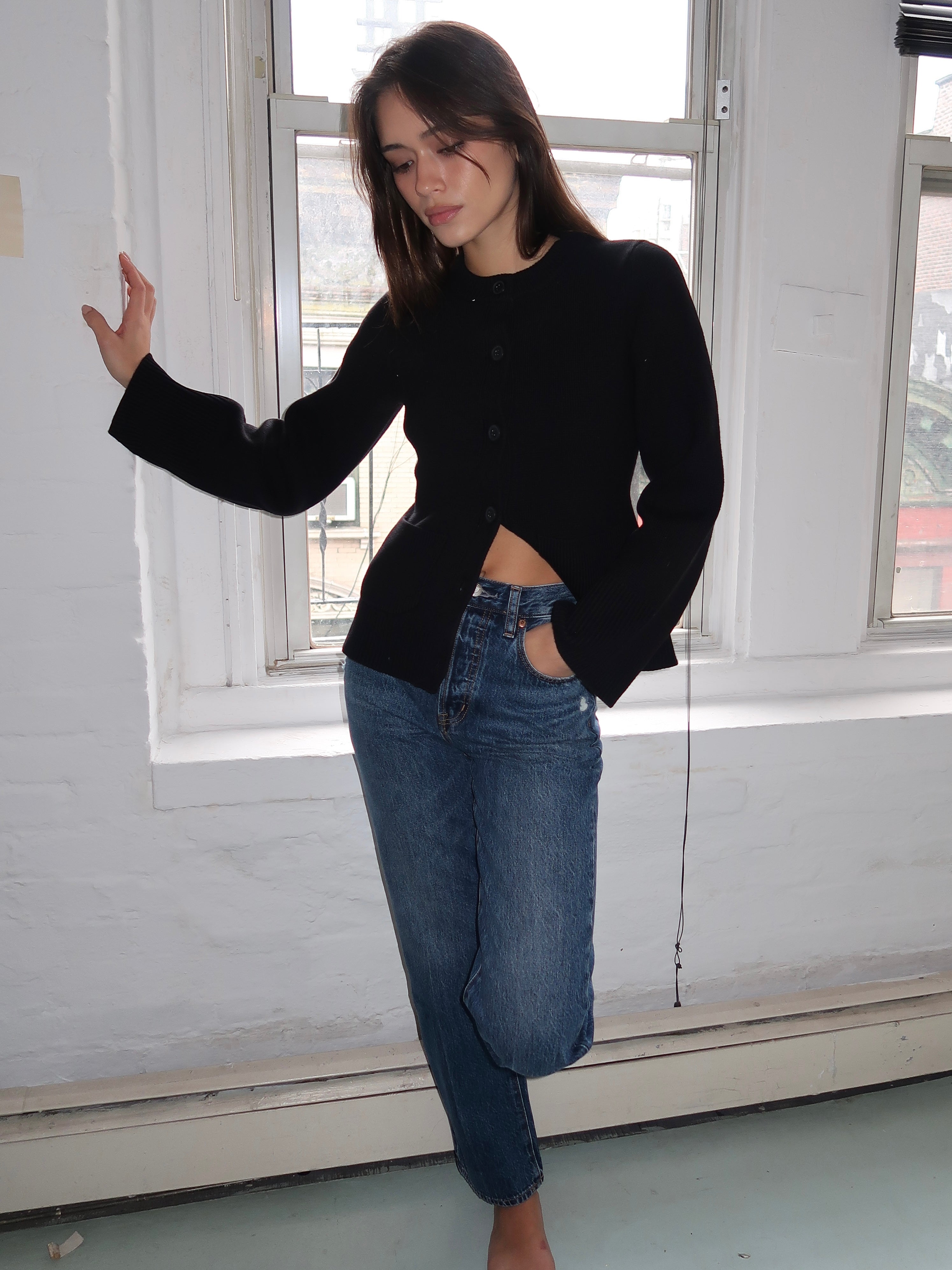 Cassie Super High Rise Straight in Cameo Vintage