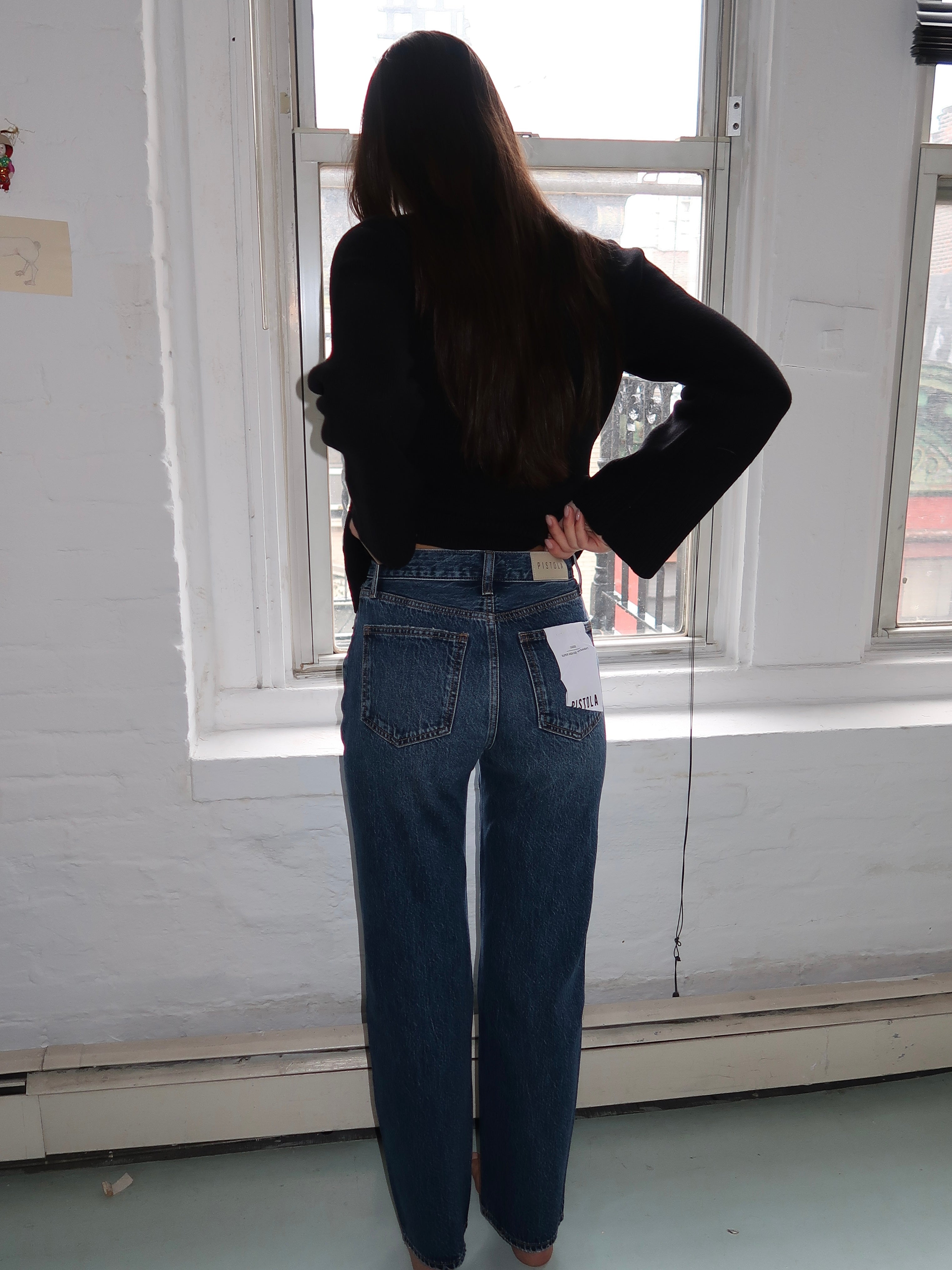 Cassie Super High Rise Straight in Cameo Vintage