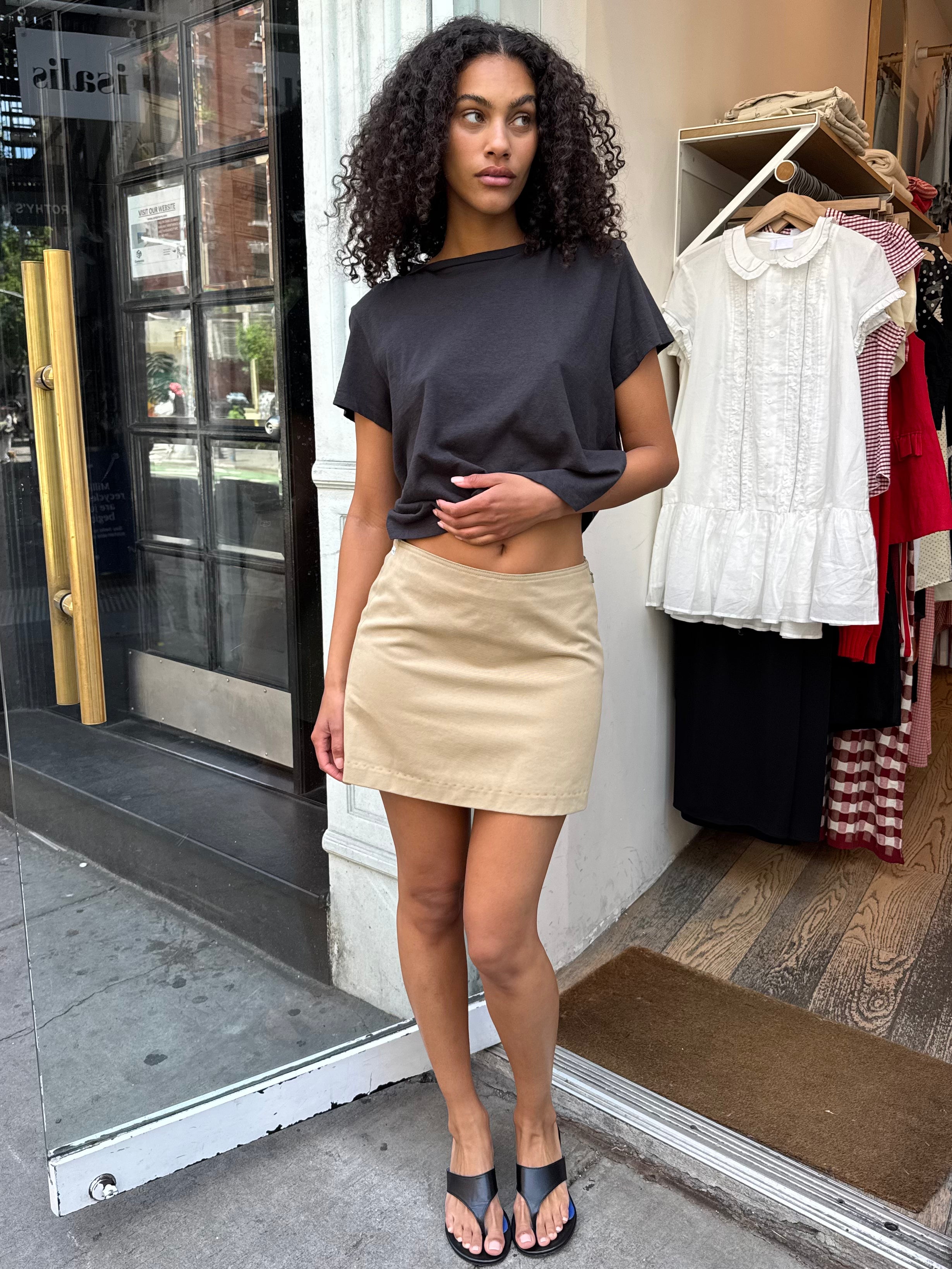 Amal Twill Mini Skirt in Heirloom